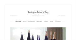 Desktop Screenshot of kensingtonschoolofyoga.com